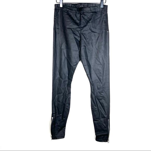 Joe’s black liquid faux leather leggings pants w ankle zippers sz small S B132 - Picture 1 of 6